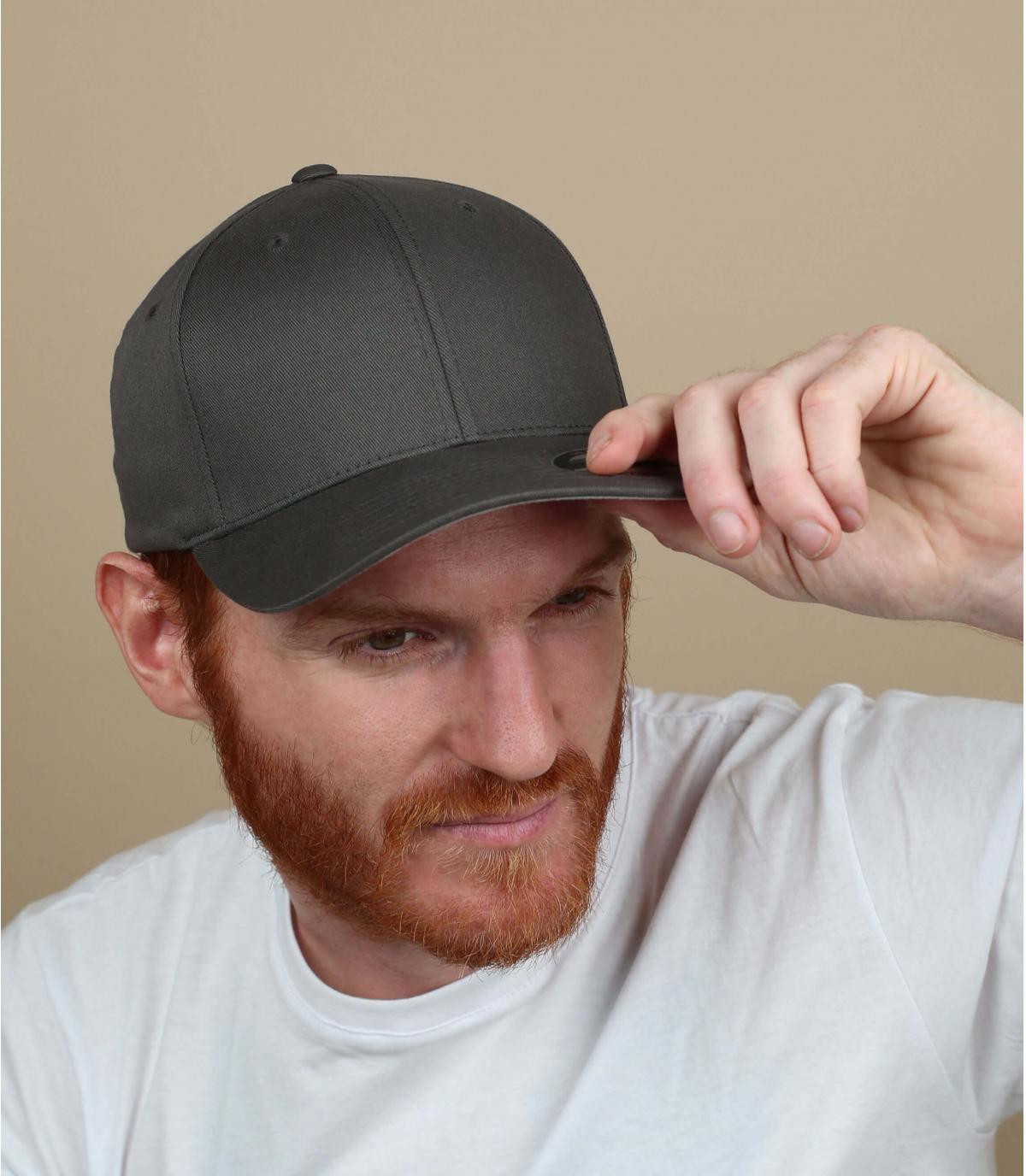 Cap donkergrijs flexfit